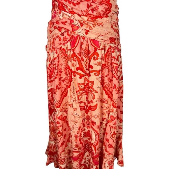 Farm Rio Red Jaipur Crossover Linen Blend Maxi Sundress Women’s Size Small NEW - Picture 6 of 16